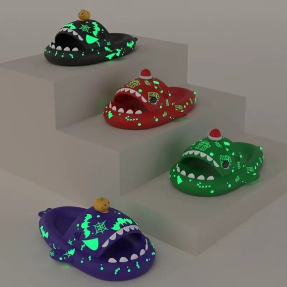 Shark Slippers Halloween Christmas Print - Picture 7 of 7